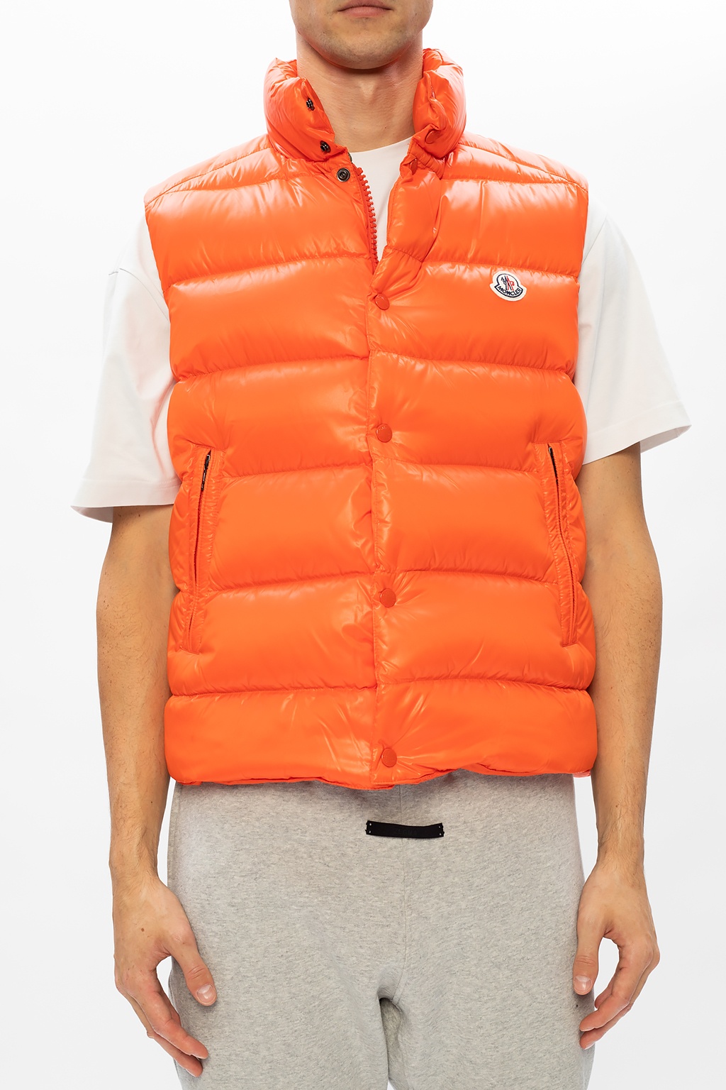 Orange Down vest with logo Moncler - Vitkac Canada